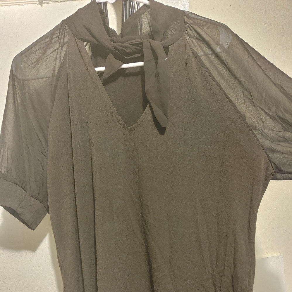 Brown dress shirt